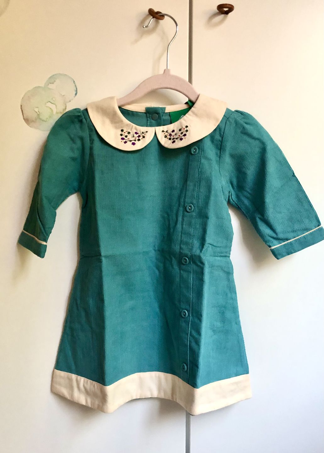 Customer photo review of Mountain Blue Button Down Dress