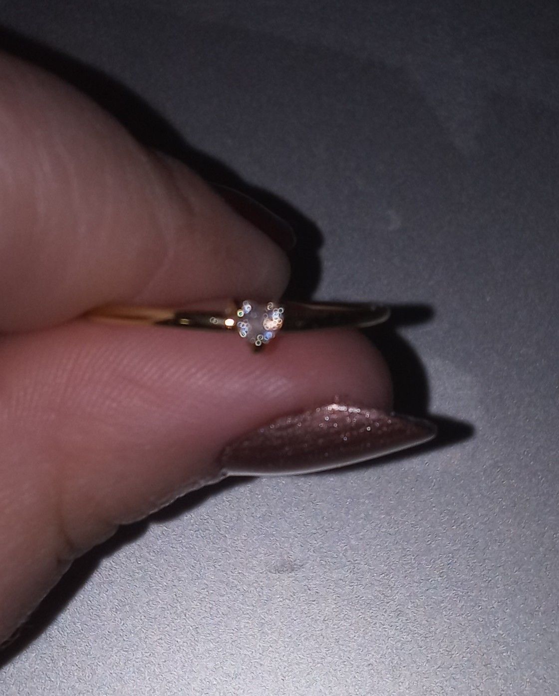 Customer photo review of 'Small Love' Crystal Heart Ring