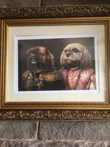 Customer photo review of The General & The Duchess  – Custom Vintage Pet Portrait