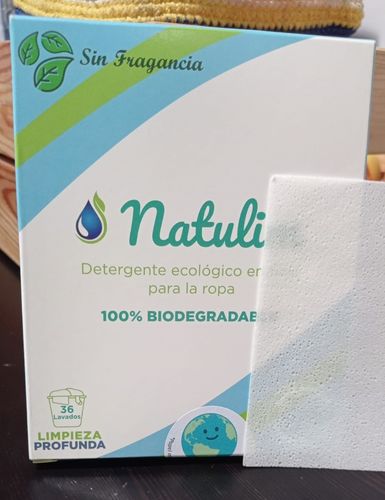 Customer photo review of Eco-Tiras de Detergente 40 lavados Natulim
