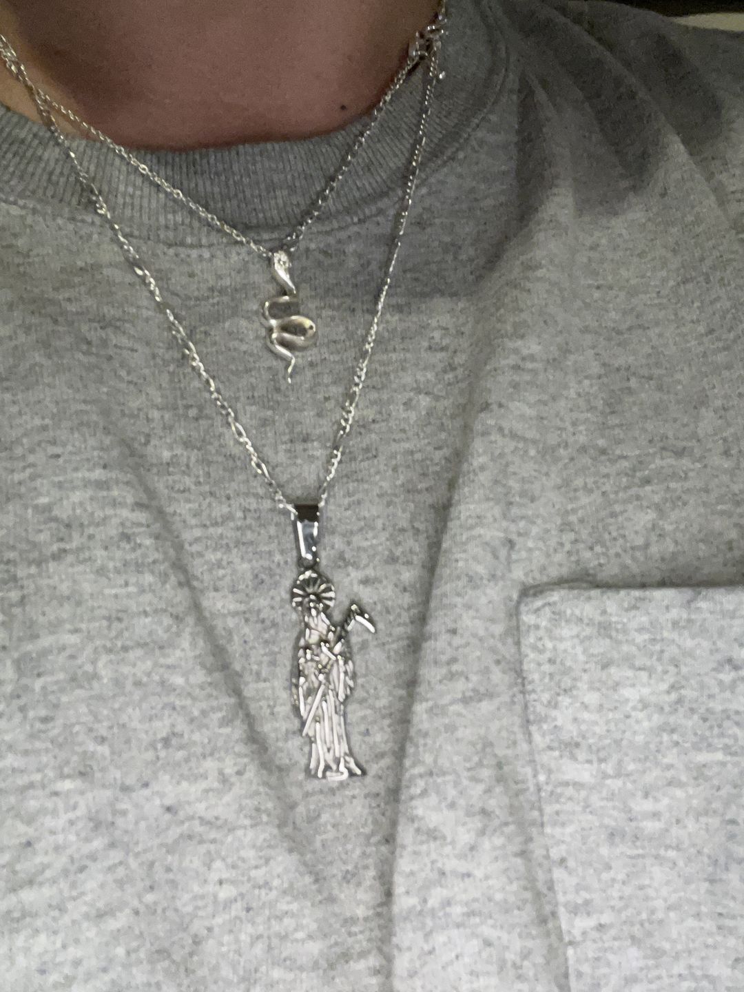 Customer photo review of SANTA MUERTE PENDANT