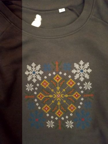 Customer photo review of Дамска блуза бродирана с шевица "Елховска елбетица"