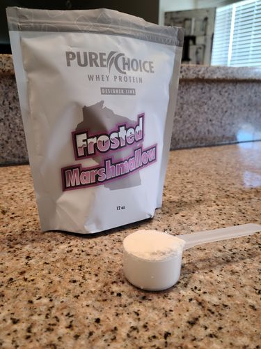 Customer photo review of Frosted Marshmallow Whey Protein Isolate