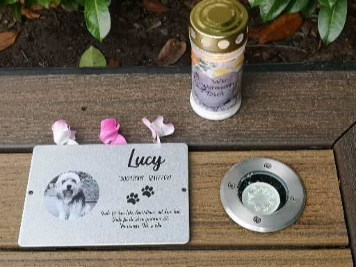 Customer photo review of Gedenktafel Hund "Lieblingshund"