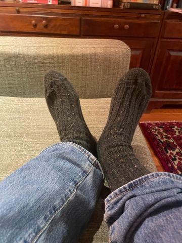 Customer photo review of Donegal Wool Socks