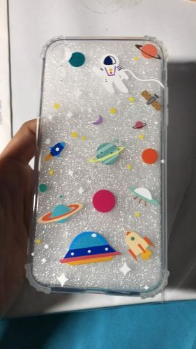 Customer photo review of Cartoon Transparent Planet iPhone Case