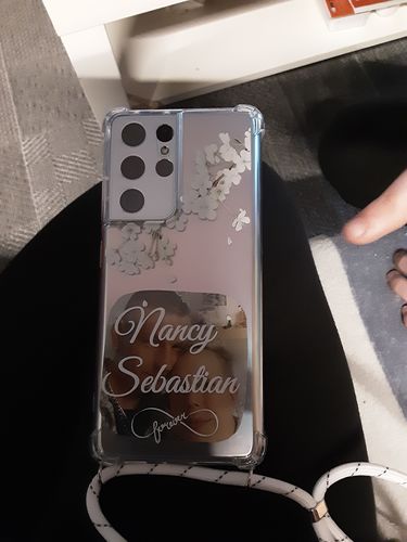 Customer photo review of Handyhülle mit Band Blüten mit Wunschnamen