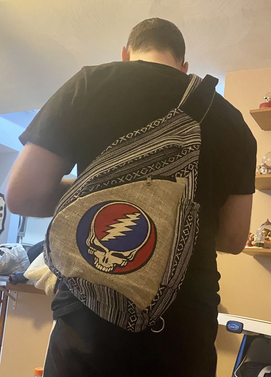 Customer photo review of Grateful Dead Steal Your Face Hemp Sling Backpack