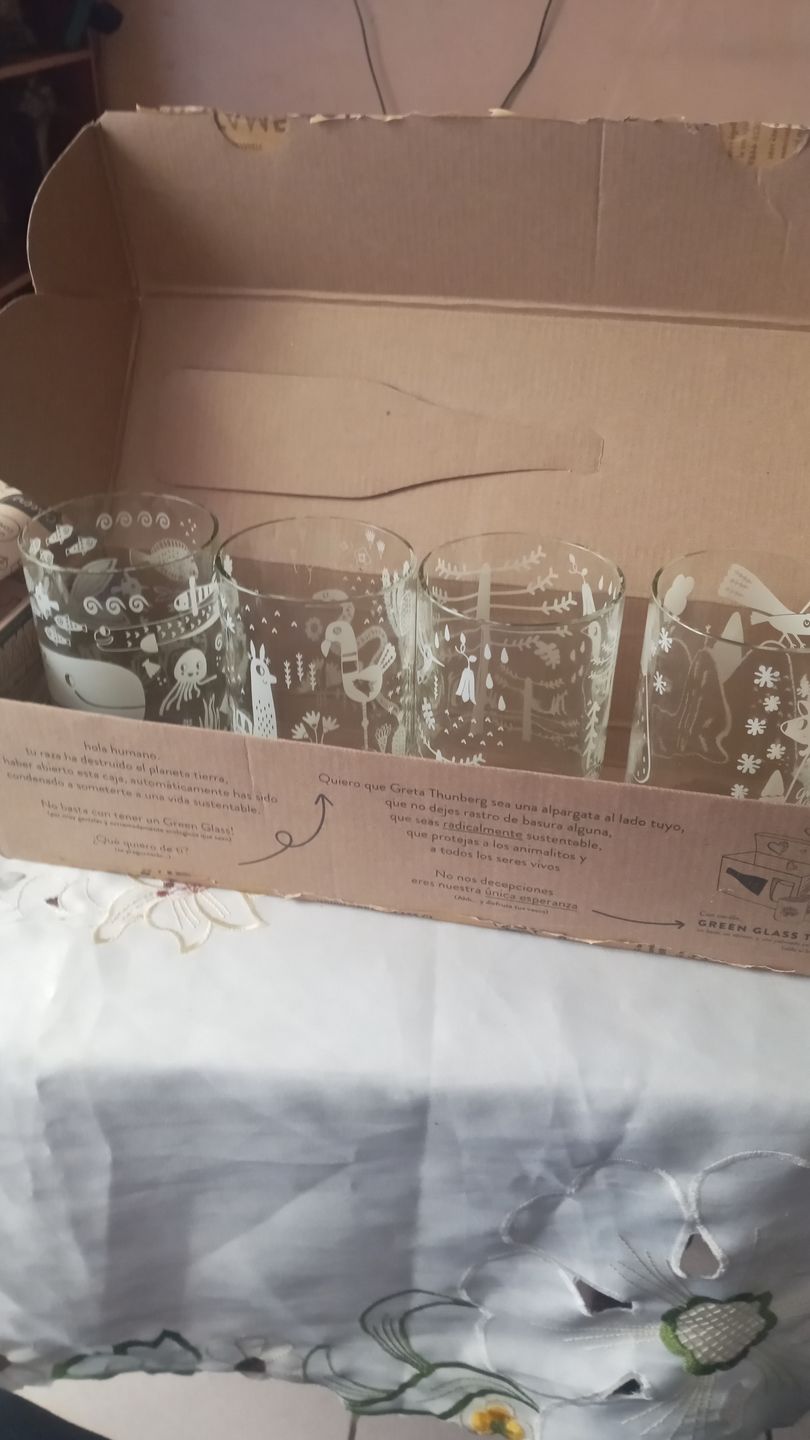 Customer photo review of Flora & Fauna Juego de 4 Vasos