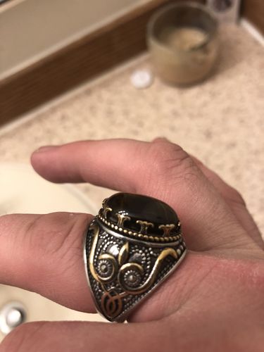 Customer photo review of BROWN GEMSTONE RING