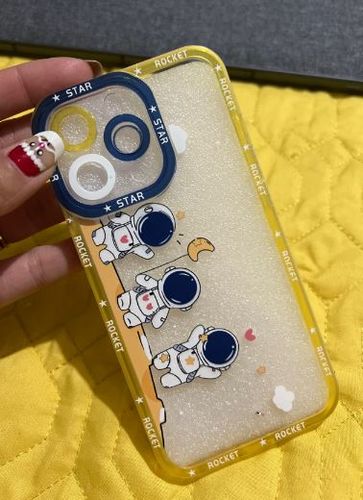Customer photo review of Shockproof Cartoon Astronaut iPhone Case