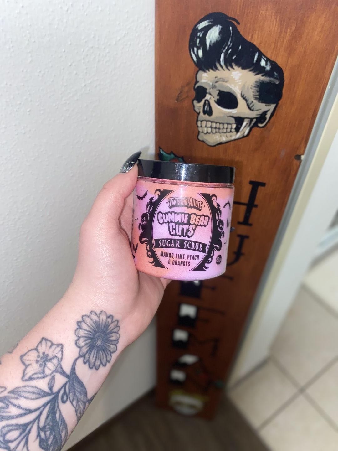 Customer photo review of Gummie Bear Guts Sugar Scrub