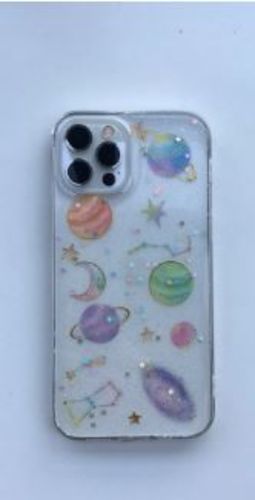 Customer photo review of Glitter Bling Space iPhone Case