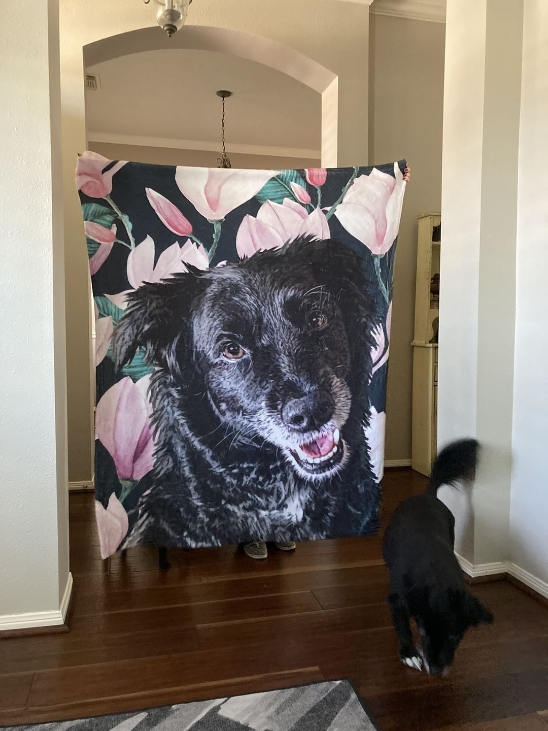 Customer photo review of Custom Pet Art Fleece Blanket