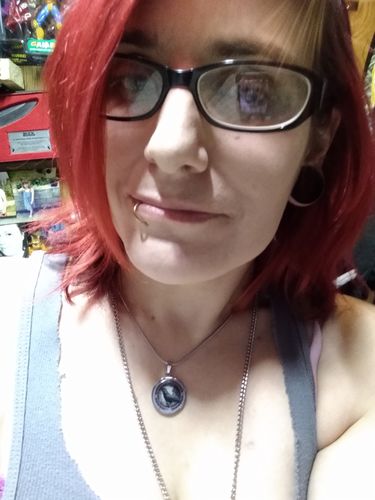 Customer photo review of Crow Pentacle Luxury Necklace