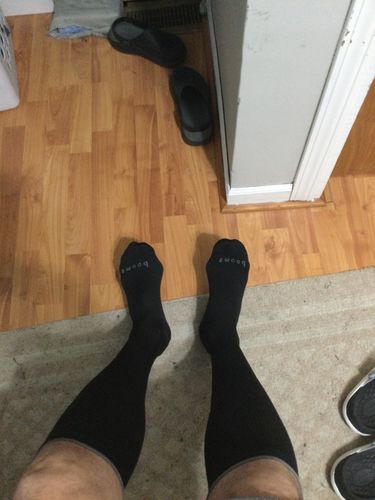 Customer photo review of Knee-High Compression - Black