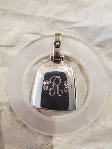 Customer photo review of White Sterling Birth Record Teething Ring Rattle