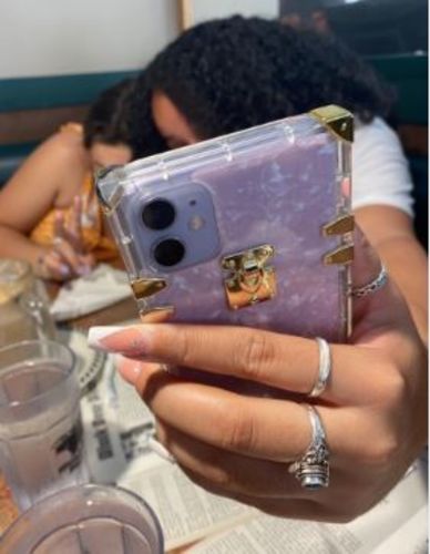 Customer photo review of Bling Metal Conch iPhone Case