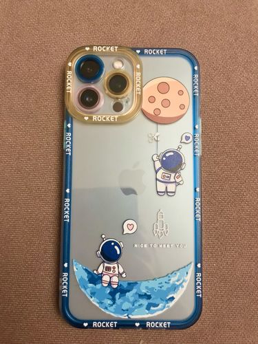 Customer photo review of Shockproof Cartoon Astronaut iPhone Case