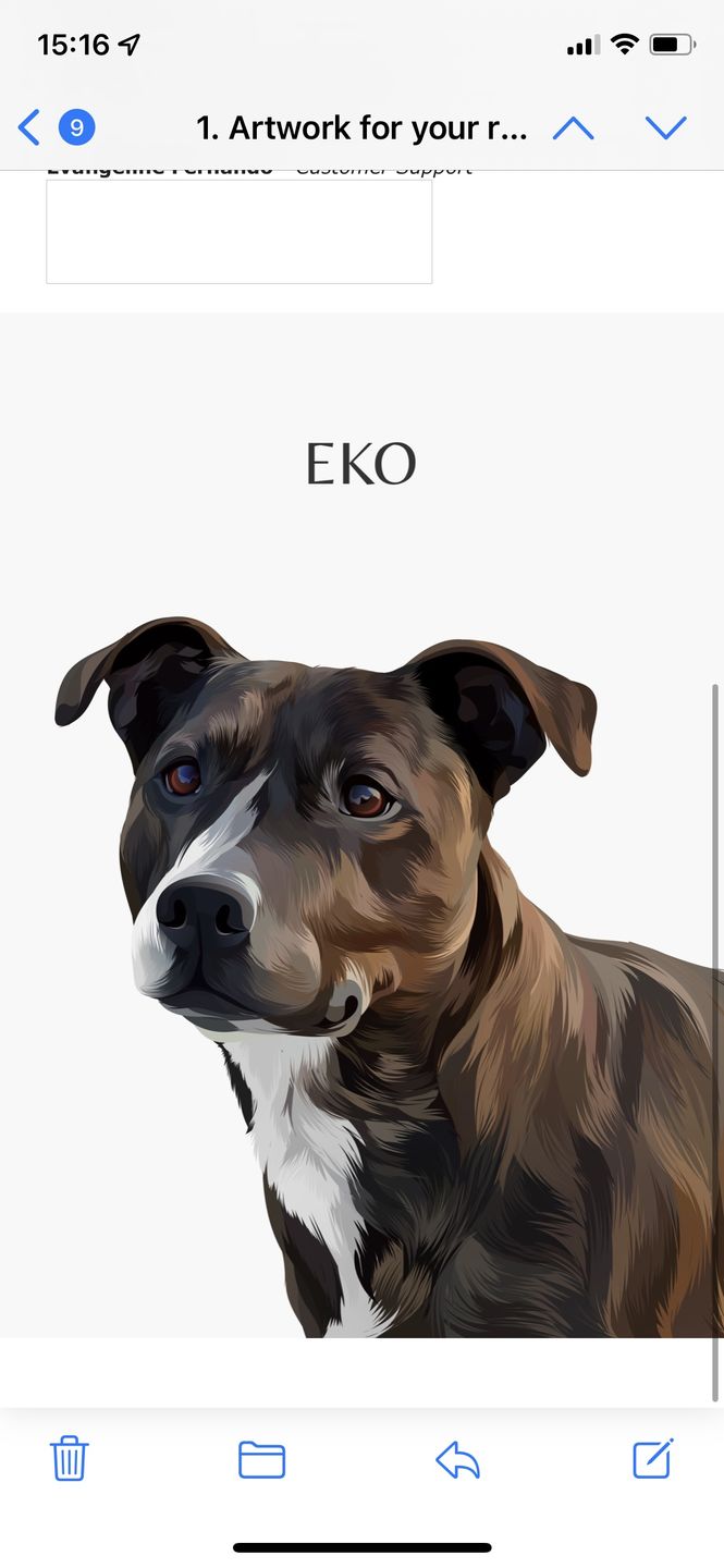 Customer photo review of Custom Pet Portrait (Digital Copy)