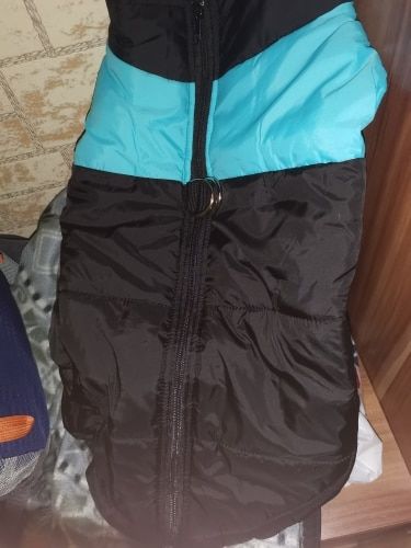 Customer photo review of Piumino Dettaglio Celeste