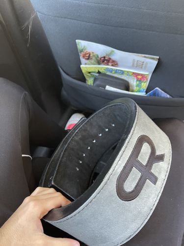 Customer photo review of PR Powerlifting 13mm Belt w/ Lever Buckle - Grey/Black