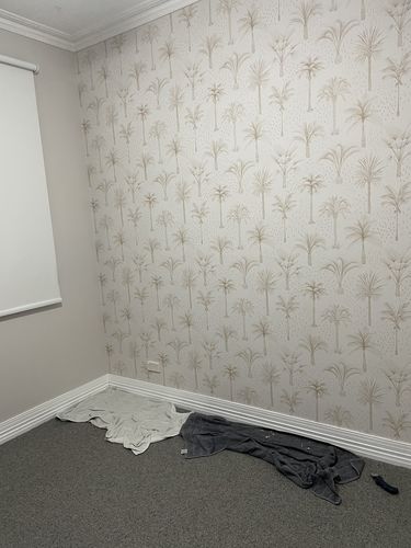 Customer photo review of Bohemian Palms Wallpaper