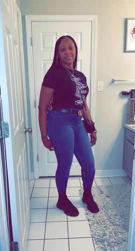 Customer photo review of Perfect Pair High Waist Jeans up to 3XL (Dark Stone Wash)