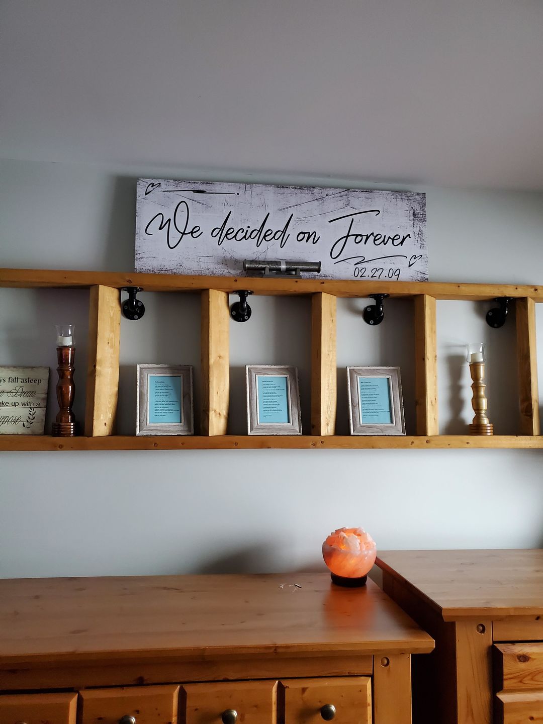 Customer photo review of Personalized "We Decided On Forever" Premium Panoramic Canvas