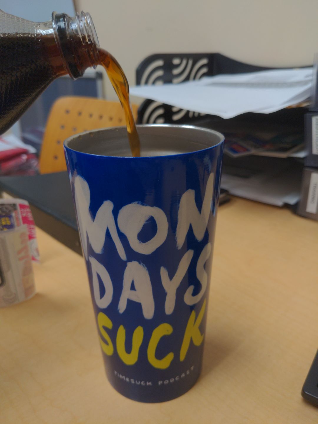 Customer photo review of Mondays SUCK 20oz Tumbler