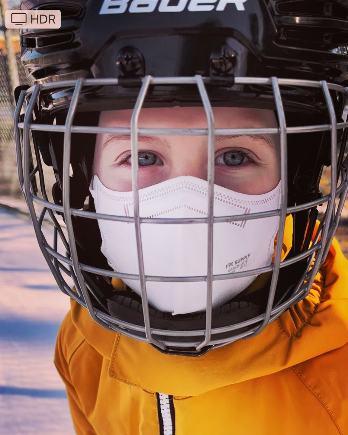 Customer photo review of Kids KN95 Protective Respirator Face Mask Each Individually Sealed by PPE Supply (5PCS or 20PCS) (White/Black)