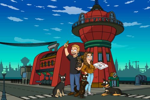 Customer photo review of Futurama Style Custom Portrait