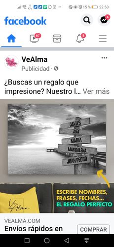 Customer photo review of Lienzo Muelle de Madera con Nombres Personalizados