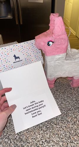 Customer photo review of Bride Piñatagram (Filled with Candy)