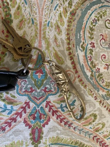 Customer photo review of Beetle Keychain | Brass