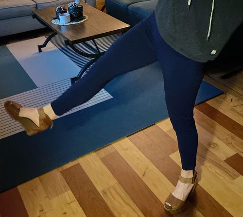 Customer photo review of Work Hard Play Hard Trousers - Navy | MT LUXE