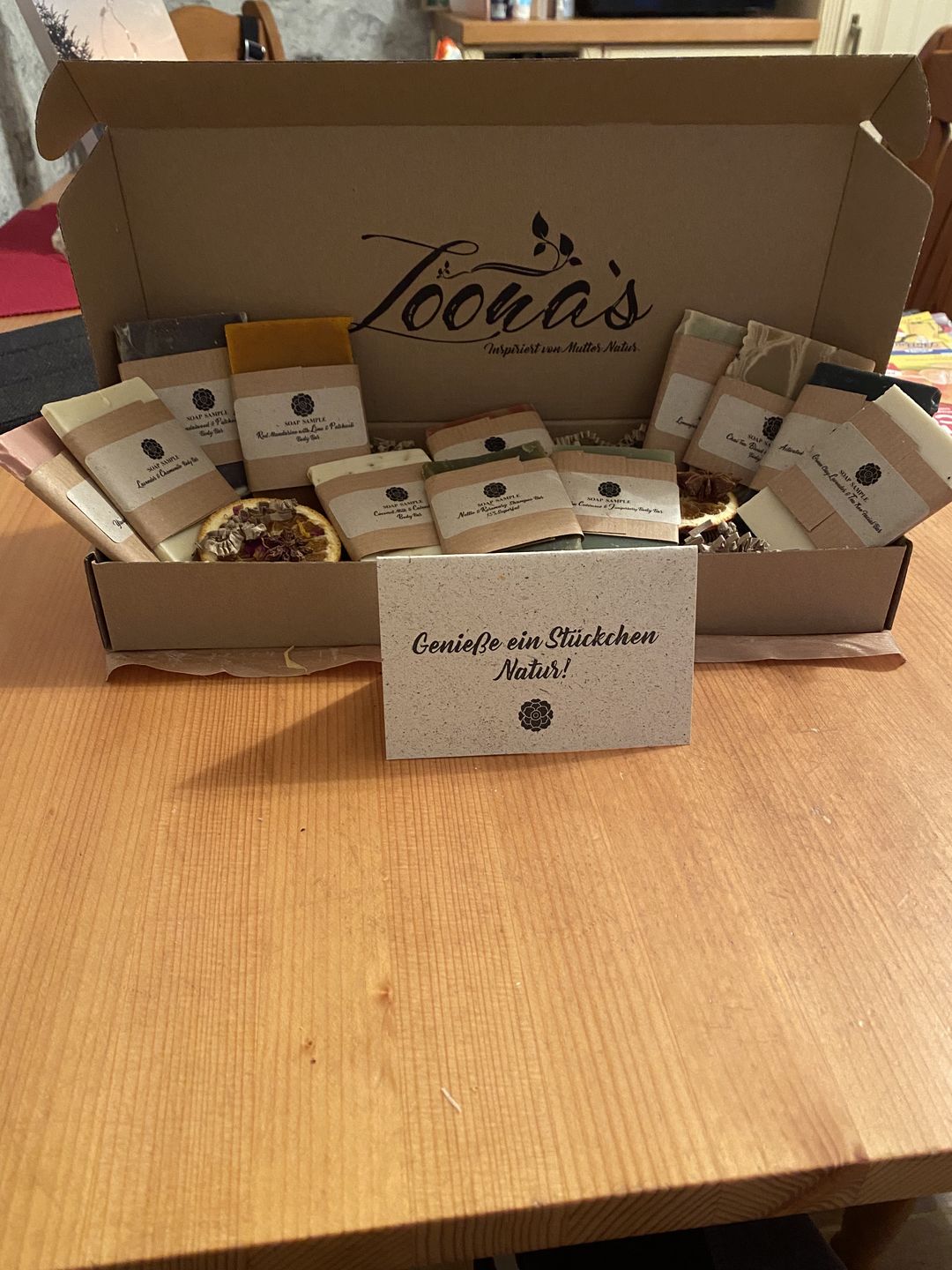 Customer photo review of Loona's SoapSampleBox mit Sisalsäckchen (Alle Düfte)