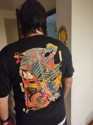 Customer photo review of Ukiyo-e Samurai T-shirt