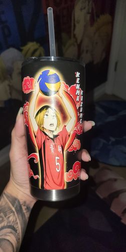Customer photo review of Kenma Kozume Tumbler Cup Custom Gifts For Haikyuu Anime Fans