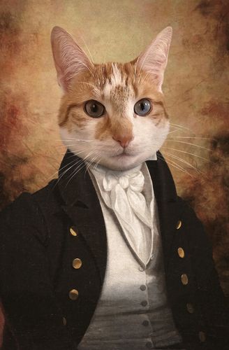 Customer photo review of The Baron - Custom Vintage Pet Portrait