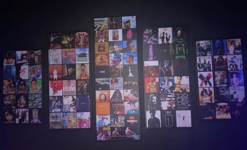 Customer photo review of Hip Hop Wall Art Framed / Customize Your Own Album Covers