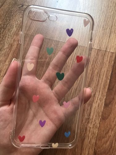 Customer photo review of Transparent Cute Love Heart iPhone Case
