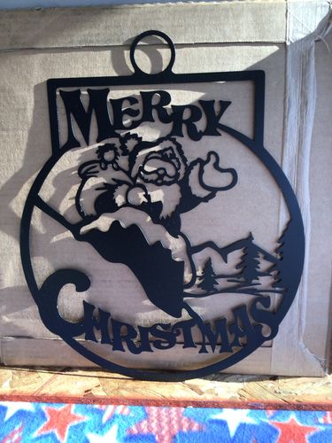 Customer photo review of Christmas Santa Ornament Sign