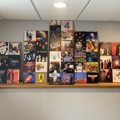 Customer photo review of Hip Hop Wall Art Framed / Customize Your Own Album Covers