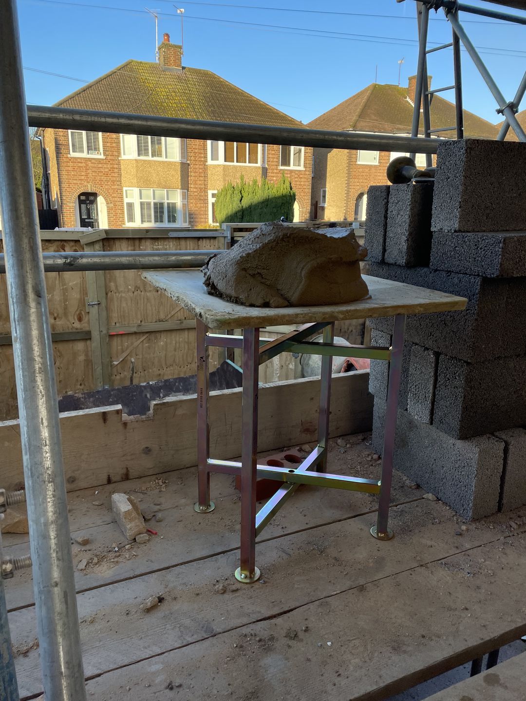 Customer photo review of Zinc Plated Mortar / Spot Board Stand - with feet