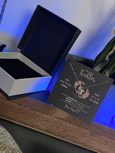 Customer photo review of 14k Weißgold Halskette - An meine Tochter von Papa