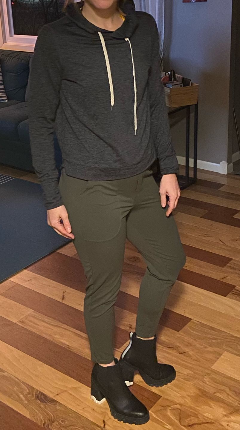 Customer photo review of Work Hard Play Hard Trousers - Olive Green | MT LUXE