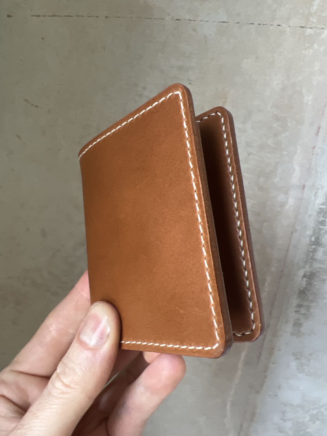 Customer photo review of The Bi-fold Wallet (Hand Stitched)