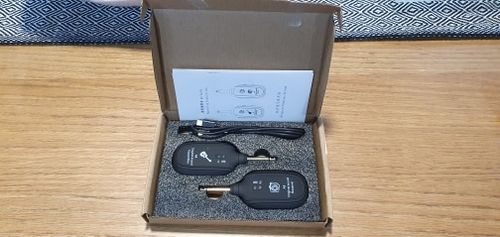 Customer photo review of UHF™ wireless guitar transmitter and receiver system