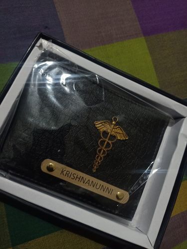Customer photo review of Premium Quality Men's Wallet With Name & Charm